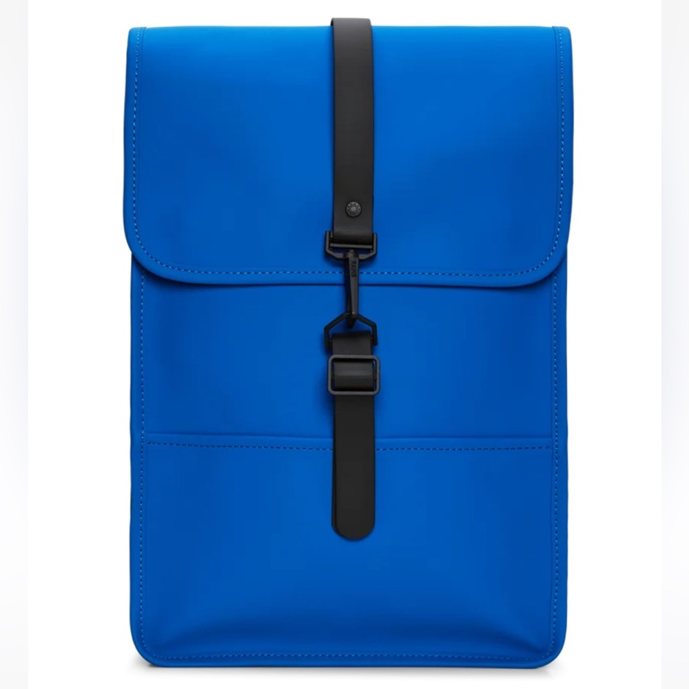 NWT Rains Waterproof Backpack W3 Mini In Color Waves Blue